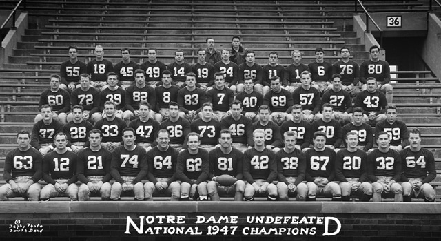 Notre Dame's 1947 National Championship Team