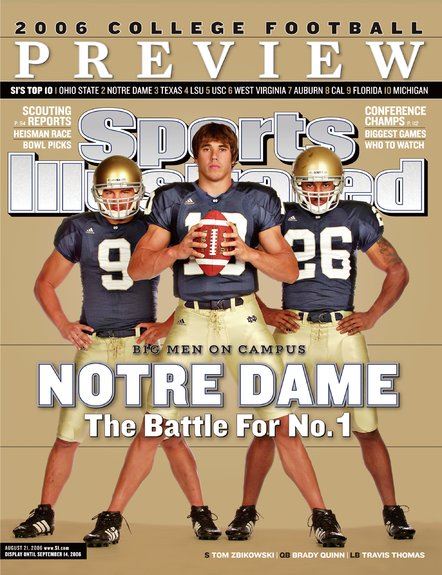 Cover Boys Notre Dame 2006 Pre Season Sports Illustrated Cover Uhnd Com