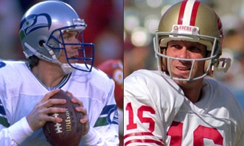 Rick Mirer and Joe Montana