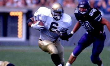 Former Notre Dame great Jerome Bettis was named a finalist for the NFL Hall of Fame on Monday.  (Photo - Kevin Reece/Icon SMI)