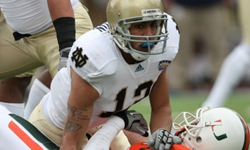 Robert Blanton is one of two cornerbacks that Notre Dame could ill-afford to lose to an injury in 2011. (Photo - Icon SMI)