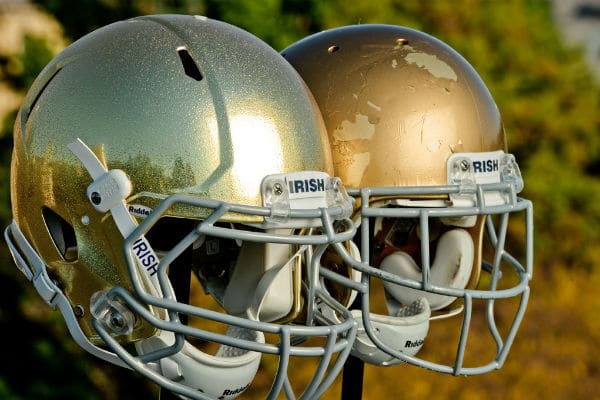 notre dame helmets