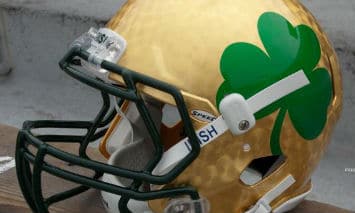 Notre Dame football mini helmet 60/40 shamrock series fighting Irish 