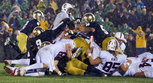 notre dame goal line