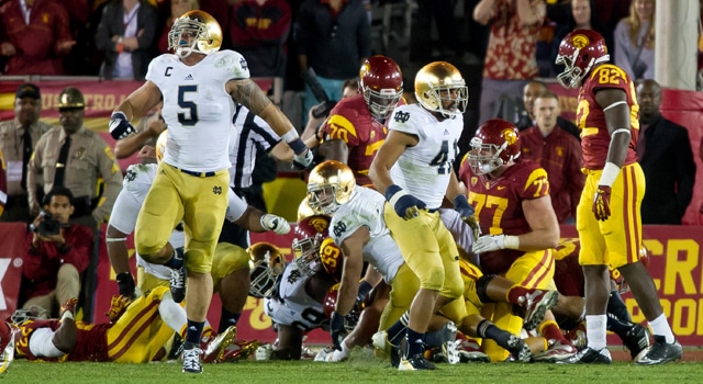 notre dame usc goalline