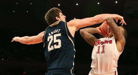 Notre Dame Basketball - Tom Knight Shot Block