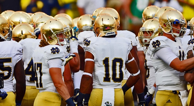 Notre Dame Huddle