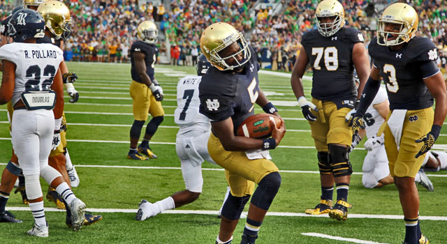 Everett Golson - Notre Dame vs. Rcie