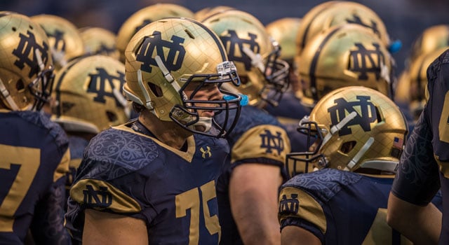 notre dame football uniforms