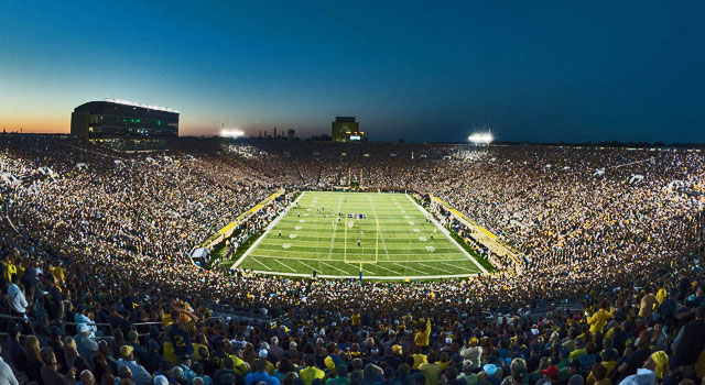 skydive notre dame stadium