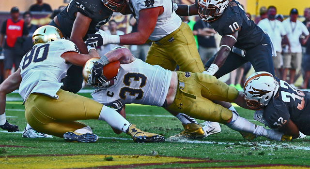 Cam McDaniel - Notre Dame RB TD vs. ASU