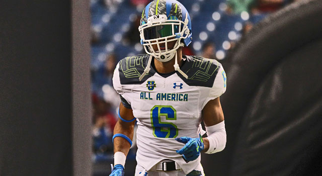 Team Highlight (White) wide receiver Equanimeous St. Brown (6) during the 2015 Under Armour All-America Game at Tropicana Field in St. Petersburg, Florida. Photographer: Mark LoMoglio/Icon Sportswire