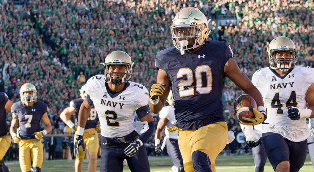 CJ Prosise - Notre Dame RB vs. Navy