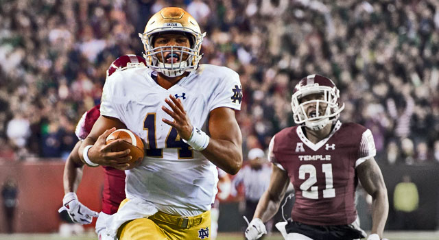 Deshone Kizer - Notre Dame QB v. Temple