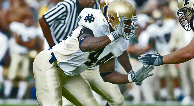 Justin Tuck - Notre Dame Sack Leader