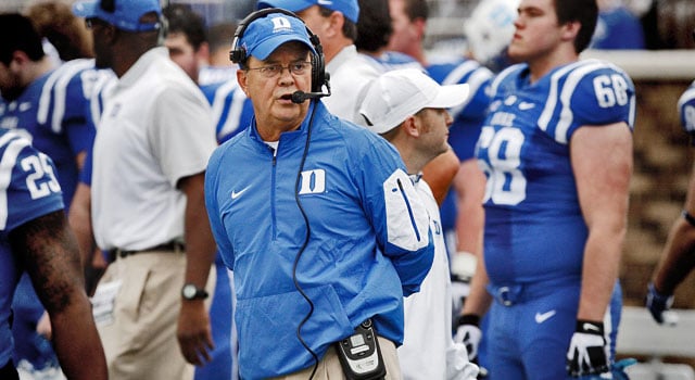 David Cutcliffe never coached a game inside Notre Dame Stadium as an Irish assistant but will get his chance this fall as head coach of Duke. (Photo: Mark Dolejs // USA TODAY Sports)