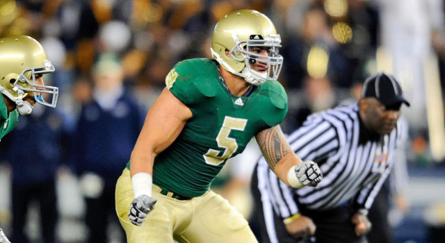 Manti Te'o during Notre Dame's first ever Shamrock Series. (Photo: Rich Kane/Icon Sportswire)