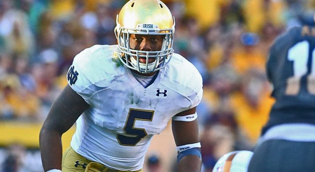 Notre Dame LB Nyles Morgan (Photo: Mark J. Rebilas-USA TODAY Sports)