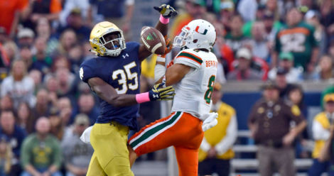 Notre Dame CB Donte Vaughn