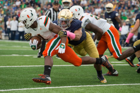 Former Notre Dame LB James Onwualu