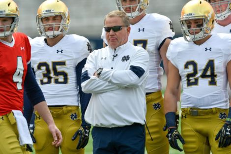 Notre Dame HEad Coach Brian Kelly