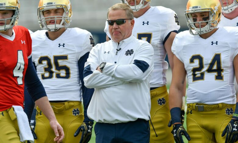 Notre Dame HEad Coach Brian Kelly