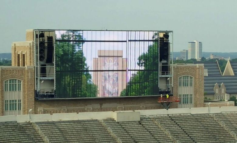 notre dame jumbotron