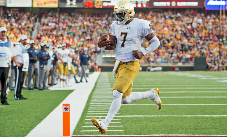 Notre Dame QB Brandon Wimbush