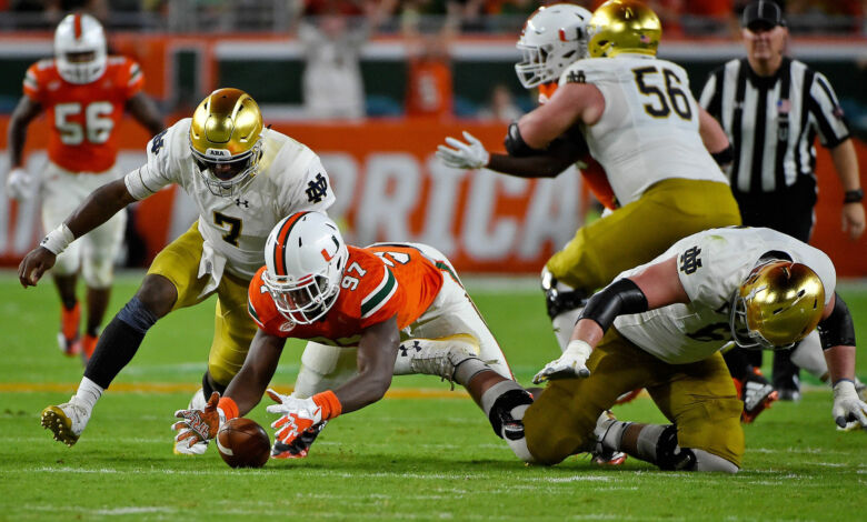 notre dame miami blowout