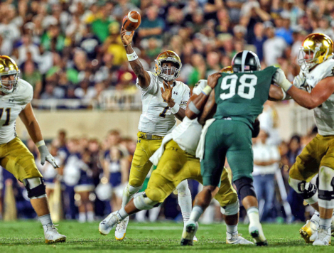 Notre Dame QB Brandon Wimbush in one of his best performances of 2018.