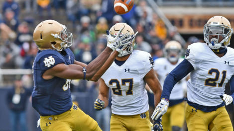Notre Dame WR Miles Boykin in action in the 2018 Blue Gold Game