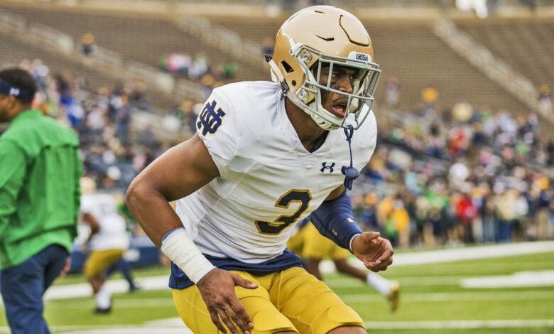 Notre Dame freshman safety Houston Griffith