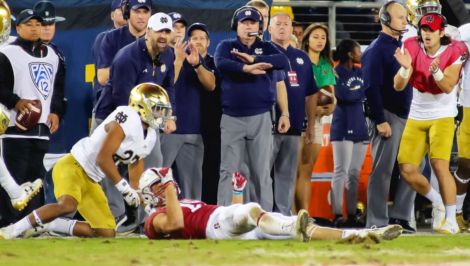 Notre Dame CB Julian Love vs. Stanford in 2017