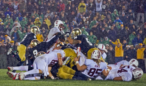Notre Dame's epic goalline stand against Stanford in 2012.