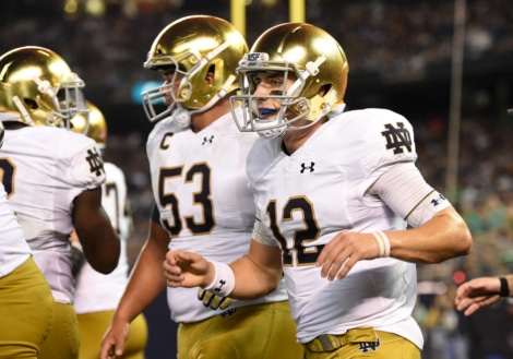 Notre Dame QB Ian Book vs. Navy