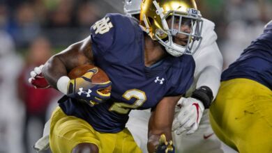 Notre Dame RB Dexter Williams in action vs. Stanford