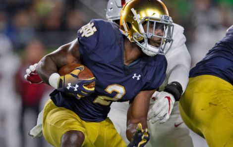 Notre Dame RB Dexter Williams in action vs. Stanford