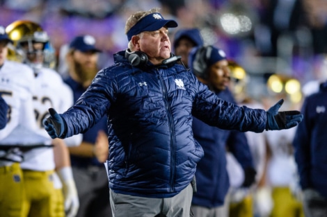 Notre Dame head coach Brian Kelly