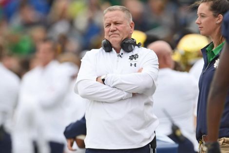 Notre Dame head coach Brian Kelly