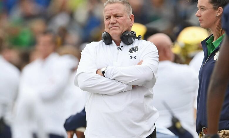 Notre Dame head coach Brian Kelly