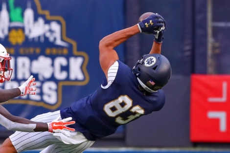 Notre Dame WR Chase Claypool has been steadily rising.