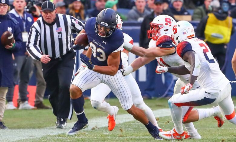 Notre Dame WR Chase Claypool in action vs. Syracuse