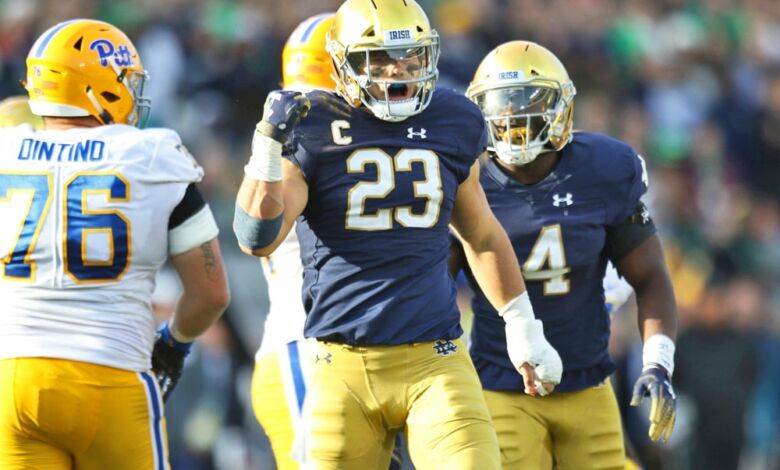 Notre Dame LB Drue Tranquill is still questionable for Northwestern