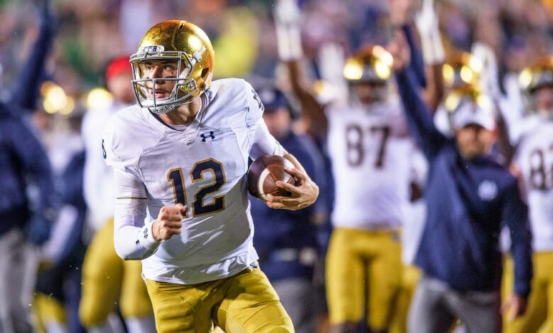 Notre Dame QB Ian Book vs. Northwestern