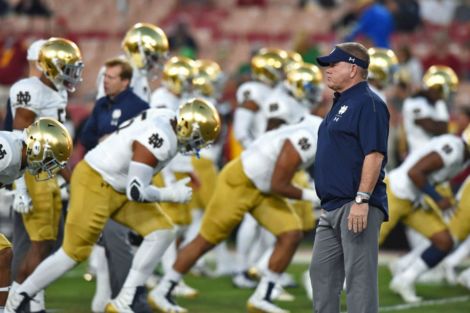 Notre Dame head coach Brian Kelly
