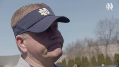 brian kelly notre dame spring practice