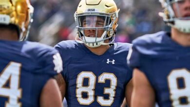 Notre Dame WR Chase Claypool in the 2019 Blue Gold Game