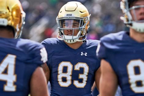 Notre Dame WR Chase Claypool in the 2019 Blue Gold Game