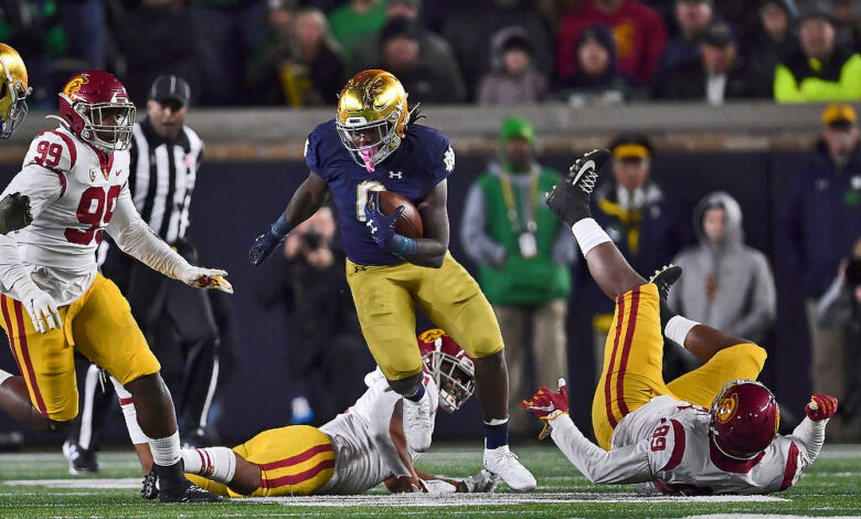 notre dame offensive grades usc