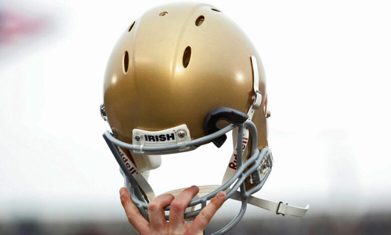 notre dame old helmet fsu